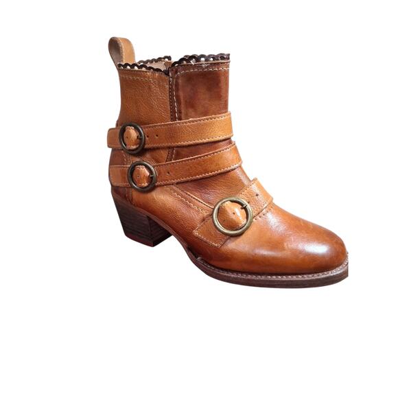 Bed-Stu Oak Tree Farms Bady Women's 6.5 Hand Crafted Leather Steampunk Boots - Picture 4 of 13